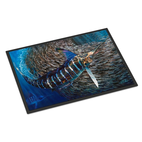 Carolines Treasures 24 x 36 in. Striped Gem Striped Marlin Indoor or Outdoor Mat JMA2014JMAT - main